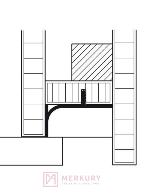 Listwa korytkowa pionowa L 28.0302.04.BR 5000mm brąz MERKURY Akcesoria Meblowe