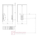 Pantograf LIFTER Basic drążek do szaf opuszczany 89-112cm biały MERKURY Akcesoria Meblowe