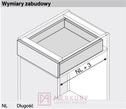 Prowadnica TANDEM BLUMOTION BLUM 560H2500B, pełny wysuw, 250mm MERKURY AKCESORIA MEBLOWE Prowadnica TANDEM BLUMOTION BLUM 560H2500B, pełny wysuw, 250mm MERKURY AKCESORIA MEBLOWE