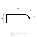 Uchwyt krawędziowy EDGE STRAIGHT miedź szczotkowana L-200mm MERKURY Akcesoria Meblowe