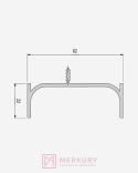 Listwa korytkowa pionowa C 28.0402.00.AL 5000mm aluminium MERKURY Akcesoria Meblowe