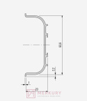 Listwa korytkowa pozioma C 28.0202.07.G 5000mm złota MERKURY Akcesoria Meblowe