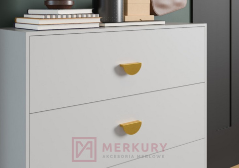 Uchwyt meblowy UA134 złoty mat szczotkowany 64mm MERKURY Akcesoria Meblowe Uchwyt meblowy UA134 złoty mat szczotkowany 64mm MERKURY Akcesoria Meblowe
