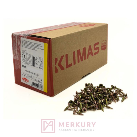 Wkręt hartowany z łbem stożkowym 3,0x16mm KDH 5kg MERKURY Akcesoria Meblowe Wkręt hartowany z łbem stożkowym 3,0x16mm KDH 5kg MERKURY Akcesoria Meblowe