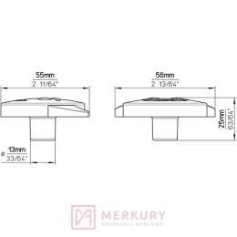 Gałka meblowa dziecięca Smiley H241-55RU45 gumowa diabełek MERKURY Akcesoria Meblowe