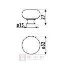 Gałka meblowa GP16 stare złoto fi 32mm MERKURY Akcesoria Meblowe