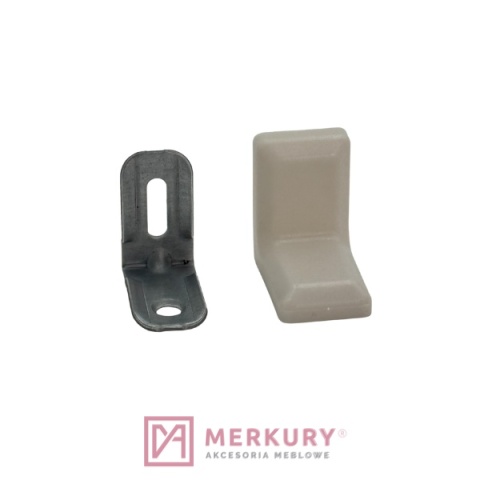Kątownik metalowy fi4 kaszmir 18x28mm 100szt MERKURY Akcesoria Meblowe