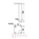 Nóżka meblowa NS45 złoty H-100mm Nóżka meblowa NS45 złoty H-100mm