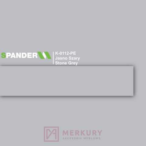 Obrzeże meblowe ABS 22mm, jasno szary K-0112-PE Spander