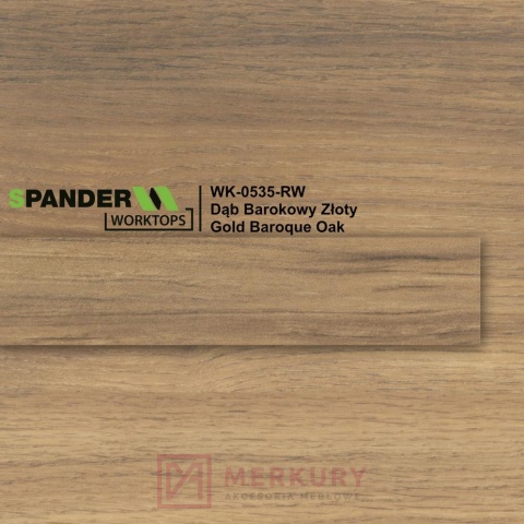 Obrzeże meblowe ABS 22mm, dąb barokowy złoty K-0535-RW Spander