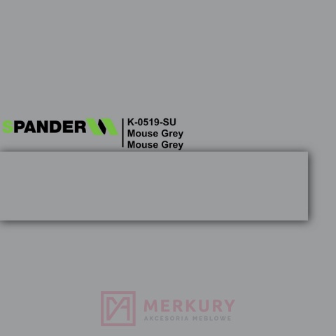Obrzeże meblowe ABS 22mm, mouse grey K-0519-SU Spander Obrzeże meblowe ABS 22mm, mouse grey K-0519-SU Spander