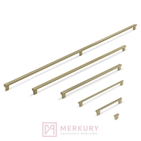 Uchwyt meblowy RIVA 15252Z1600M.V5 złoty mat 160/177mm MERKURY Akcesoria Meblowe