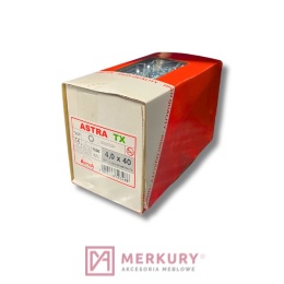 Wkręty do drewna 4x20 ASTRA torx biały ocynk 1000szt MERKURY Akcesoria Meblowe