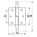 Zawias meblowy lewy ZS10-G0002-L czarny nikiel MERKURY Akcesoria Meblowe