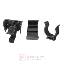 Klip do nóżki Volpato H-100 H-120 czarny mat MERKURY Akcesoria Meblowe