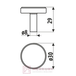 GU18-GR101 gałka meblowa GAMET KASZMIR KASZMIROWA MERKURY Akcesoria Meblowe sklep internetowy