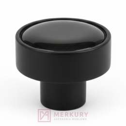 Gałka meblowa drewniana GD08 czarna gładka MERKURY Akcesoria Meblowe