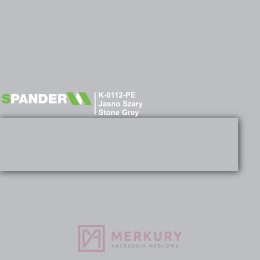 Obrzeże meblowe ABS 43mm, jasno szary K-0112-PE Spander