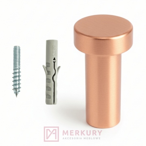 Wieszak meblowy GAMET WU01 miedź szczotkowana MERKURY Akcesoria Meblowe