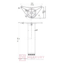 NOGA STOŁOWA MEBLOWA BIURKOWA SATYNA 820MM MOCOWANIE