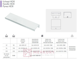 Uchwyt krawędziowy HEXI MERKURY Akcesoria Meblowe Mariusz Adamczyk