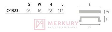 C-1983 Uchwyt meblowy NYJA, G4 stare złoto, NOMET, sklep internetowy MERKURY Akcesoria Meblowe Mariusz Adamczyk