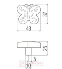 Gałka meblowa dziecięca, motyl niebieski, DC, sklep internetowy MERKURY Akcesoria Meblowe Mariusz Adamczyk