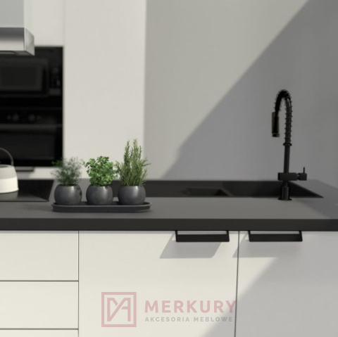 C-6195 Uchwyt krawędziowy PRATO, P59 czarny mat, NOMET, sklep internetowy MERKURY Akcesoria Meblowe Mariusz Adamczyk