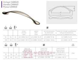 Uchwyt meblowy CAMAIO, satyna mat, GTV, sklep internetowy MERKURY Akcesoria Meblowe Mariusz Adamczyk
