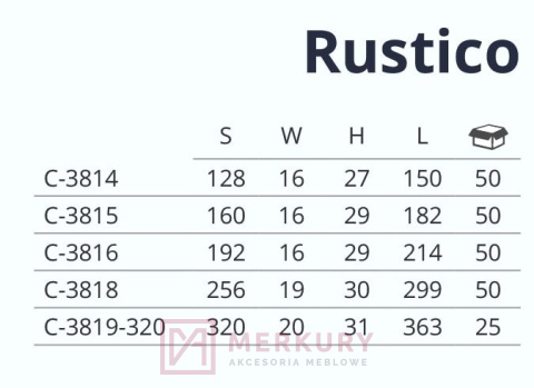 C-3818 Uchwyt meblowy RUSTICO, G2 chrom połysk, NOMET, sklep internetowy MERKURY Akcesoria Meblowe Mariusz Adamczyk C-3818 Uchwyt meblowy RUSTICO, G2 chrom połysk, NOMET, sklep internetowy MERKURY Akcesoria Meblowe Mariusz Adamczyk