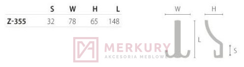 Z-355 Wieszak meblowy ARGUS, G5 satyna mat, NOMET, sklep internetowy MERKURY Akcesoria Meblowe Mariusz Adamczyk Z-355 Wieszak meblowy ARGUS, G5 satyna mat, NOMET, sklep internetowy MERKURY Akcesoria Meblowe Mariusz Adamczyk