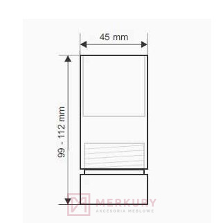 Nóżka meblowa regulowana NMK H-100mm, aluminium mat, sklep internetowy MERKURY Akcesoria Meblowe Mariusz Adamczyk