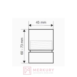 Nóżka meblowa regulowana NMK H-60mm, satyna mat, sklep internetowy MERKURY Akcesoria Meblowe Mariusz Adamczyk