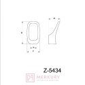 Z-5434 Wieszak meblowy LAGO,  P61 czarny mat, NOMET, sklep internetowy MERKURY Akcesoria Meblowe Mariusz Adamczyk