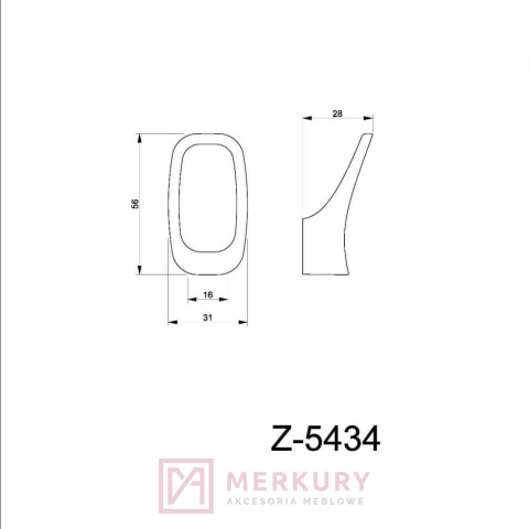 Z-5434 Wieszak meblowy LAGO, P61 czarny mat, NOMET, sklep internetowy MERKURY Akcesoria Meblowe Mariusz Adamczyk Z-5434 Wieszak meblowy LAGO, P61 czarny mat, NOMET, sklep internetowy MERKURY Akcesoria Meblowe Mariusz Adamczyk
