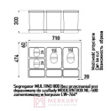 multino system pojemników 800 mm do szafki 80 cm antracyt