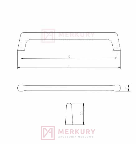 Uchwyt meblowy GTV UZ-OCTAVIO czarny mat 160mm MERKURY Akcesoria Meblowe Uchwyt meblowy GTV UZ-OCTAVIO czarny mat 160mm MERKURY Akcesoria Meblowe