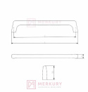 Uchwyt meblowy GTV UZ-OCTAVIO stal szczotkowana INOX 192mm MERKURY Akcesoria Meblowe