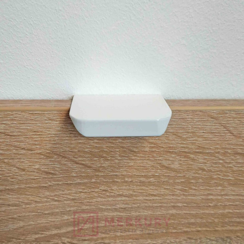 Uchwyt krawędziowy UA06, biały mat, sklep internetowy MERKURY Akcesoria Meblowe Mariusz Adamczyk