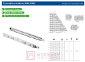Prowadnica kulkowa H45 PRO, 600mm, GTV, sklep internetowy MERKURY Akcesoria Meblowe Mariusz Adamczyk