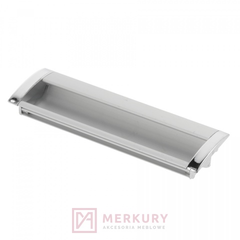 UA-326 Uchwyt meblowy wpuszczany, aluminium mat/chrom połysk, GTV, sklep internetowy MERKURY Akcesoria Meblowe Mariusz Adamczyk
