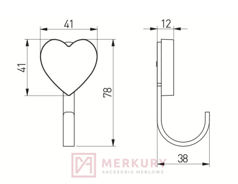 Wieszak meblowy dziecięcy serce HEART, różowy, GTV, sklep internetowy MERKURY Akcesoria Meblowe Mariusz Adamczyk Wieszak meblowy dziecięcy serce HEART, różowy, GTV, sklep internetowy MERKURY Akcesoria Meblowe Mariusz Adamczyk